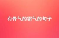 有骨气的霸气的句子59句汇总 有骨气的霸气的句子59句汇总