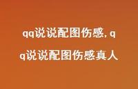 qq说说配图伤感真人(100句)