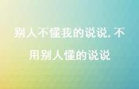 不用别人懂的说说(100句) 不用别人懂的说说(100句)