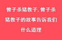 曾子杀猪教子的故事告诉我们什么道理【100句文案精选】 曾子杀猪教子的故事告诉我们什么道理【100句文案精选】