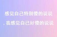 我感觉自己好傻的说说(100句) 我感觉自己好傻的说说(100句)