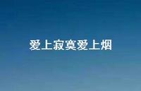 爱上寂寞爱上烟74句汇总