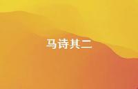 马诗其二(精选70句)