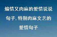 特别肉麻文艺的爱情句子(100句)