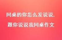 跟你说说我同桌作文【精选100句】 跟你说说我同桌作文【精选100句】