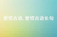 爱情古语长句【精品文案100句】 爱情古语长句【精品文案100句】