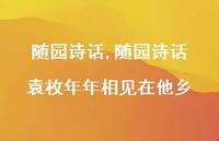 随园诗话 袁枚年年相见在他乡【100句文案精选】 随园诗话 袁枚年年相见在他乡【100句文案精选】