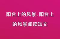 阳台上的风景阅读短文【100句文案精选】