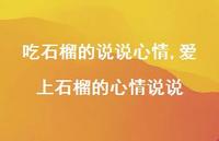 爱上石榴的心情说说(100句) 爱上石榴的心情说说(100句)