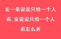 发说说只给一个人看怎么弄(100句)