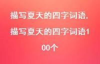 描写夏天的四字词语100个【100句文案精选】 描写夏天的四字词语100个【100句文案精选】