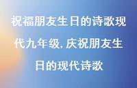 庆祝朋友生日的现代诗歌(100句) 庆祝朋友生日的现代诗歌(100句)