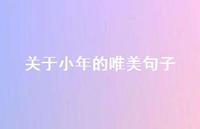关于小年的唯美句子48句汇总