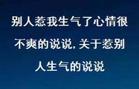 关于惹别人生气的说说【精选100句】 关于惹别人生气的说说【精选100句】