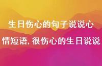 很伤心的生日说说(100句) 很伤心的生日说说(100句)