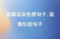 退微信的句子(100句)