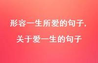关于爱一生的句子(100句) 关于爱一生的句子(100句)