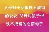 父母对孩子恨铁不成钢的心情句子【100句文案】