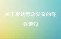 关于表达思念父亲的经典诗句(精选37句) 关于表达思念父亲的经典诗句(精选37句)