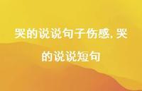 哭的说说短句【100句文案】