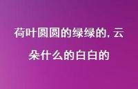 荷叶圆圆的绿绿的,云朵什么的白白的【100句精选短句合集】