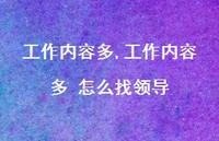 工作内容多 怎么找领导(100句)