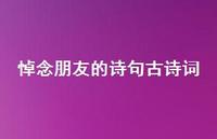 悼念朋友的诗句古诗词(精选75句) 悼念朋友的诗句古诗词(精选75句)
