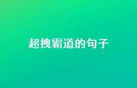 超拽霸道的句子74句汇总 超拽霸道的句子74句汇总