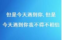 但是今天遇到你我不得不相信(100句) 但是今天遇到你我不得不相信(100句)