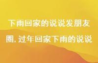 过年回家下雨的说说【100句文案】 过年回家下雨的说说【100句文案】