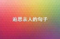 追思亲人的句子71句汇总 追思亲人的句子71句汇总