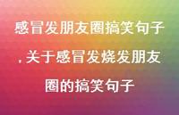 关于感冒发烧发朋友圈的搞笑句子(100句)