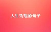 人生哲理的句子64句汇总 人生哲理的句子64句汇总