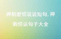 押韵情话句子大全【100句文案】 押韵情话句子大全【100句文案】