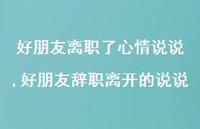 好朋友辞职离开的说说(100句)