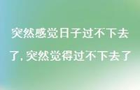 突然觉得过不下去了(100句) 突然觉得过不下去了(100句)