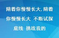 陪着你慢慢长大 不断试探底线 挑战我的【精品文案100句】