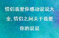情侣之间关于我爱你的说说(100句) 情侣之间关于我爱你的说说(100句)