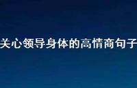 关心领导身体的高情商句子【100句精选短句合集】 关心领导身体的高情商句子【100句精选短句合集】