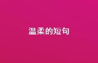 温柔的短句63句汇总 温柔的短句63句汇总