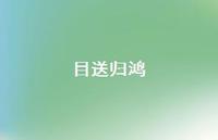 目送归鸿73句汇总