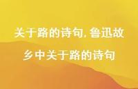 鲁迅故乡中关于路的诗句【精品文案100句】