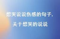 关于想哭的说说【精选100句】