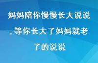 等你长大了妈妈就老了的说说(100句)