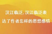 汉江临泛表达了作者怎样的思想感情【100句文案精选】