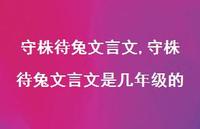 守株待兔文言文是几年级的【100句文案精选】 守株待兔文言文是几年级的【100句文案精选】