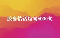 胶囊情话短句6000句67句汇总