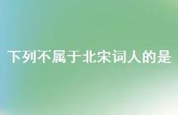 下列不属于北宋词人的是(精选41句)