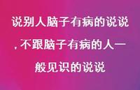 不跟脑子有病的人一般见识的说说【100句文案】