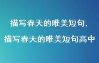 描写春天的唯美短句高中【精品文案100句】